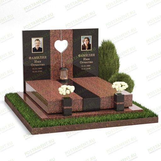 Семейный мемориальный комплекс с сердцем 18948