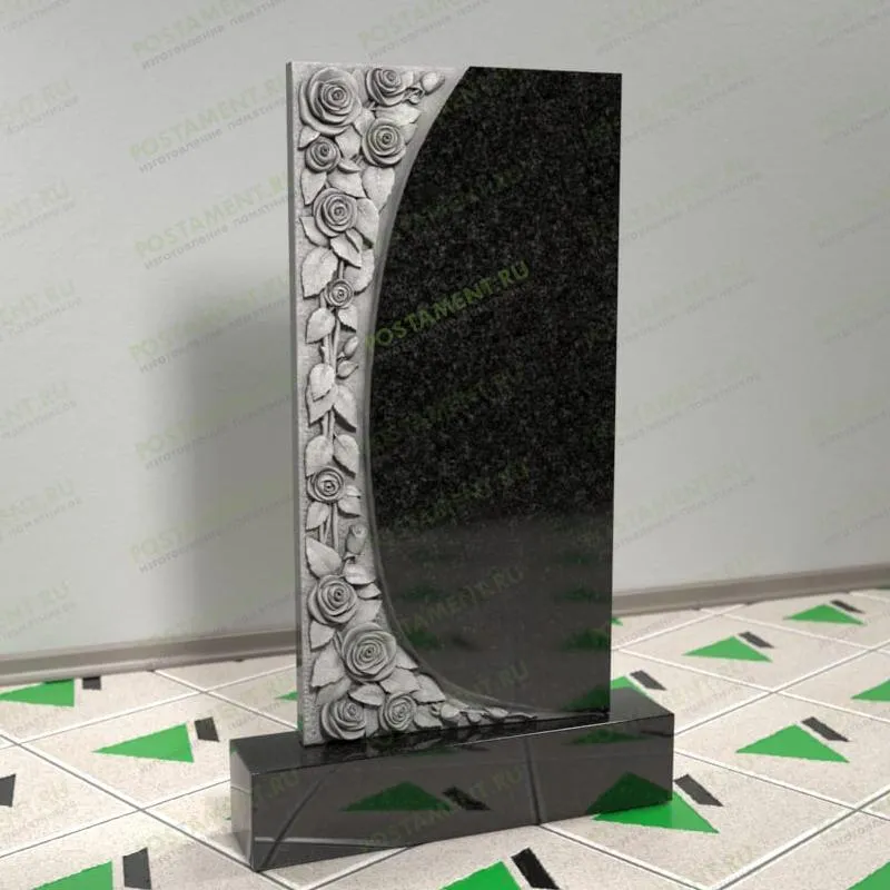 Памятник с розами 12587