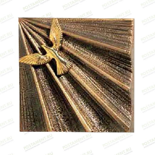 Барельеф ангела из бронзы на памятник