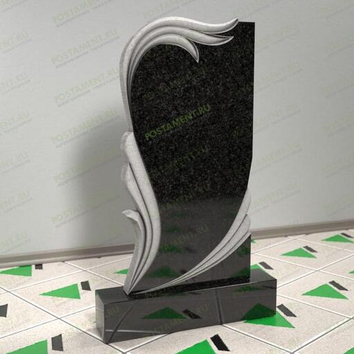 Резной памятник с перьями на могилу 11333