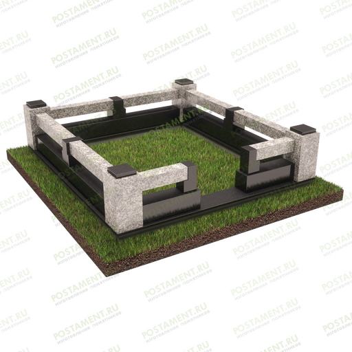 Цоколь комбинированный на могилу 22141
