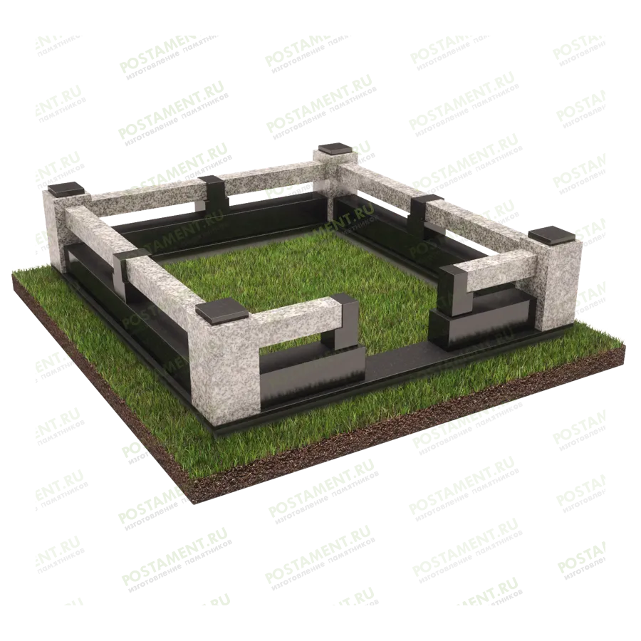 Цоколь комбинированный на могилу 22141
