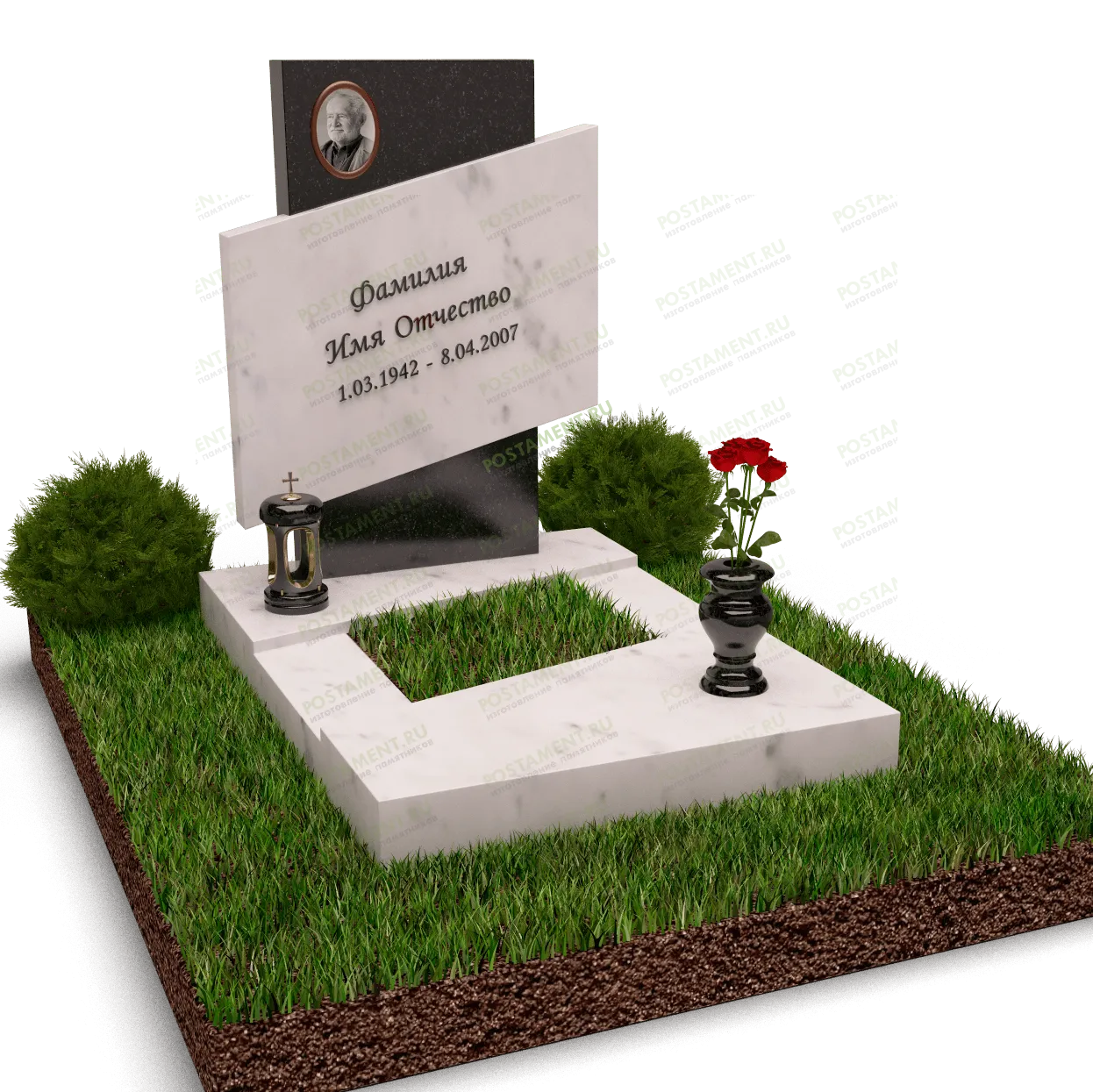 Небольшой комплекс комбинированный на могилу 18882