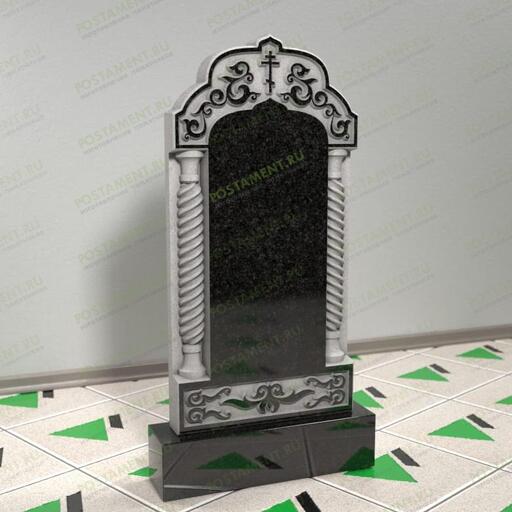 Памятник резной православный с узорами 13406