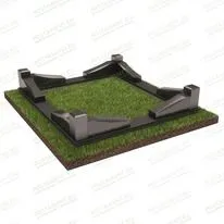 Угловой цоколь на могилу 22201