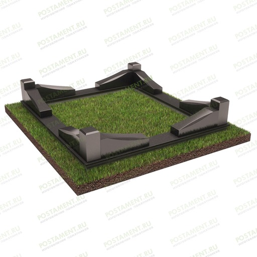 Цоколь угловой на могилу 22201