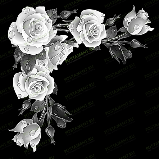 розочки уголок на памятник 96053