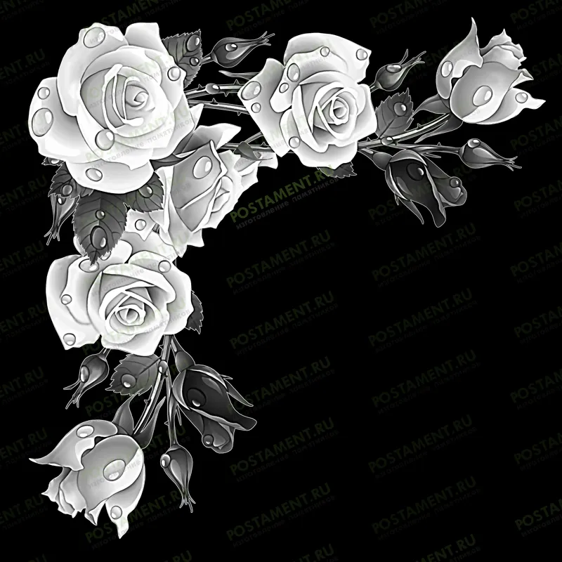 розочки уголок на памятник 96053