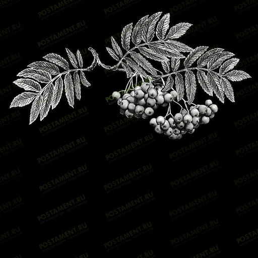 ветка рябины оформление надгробия