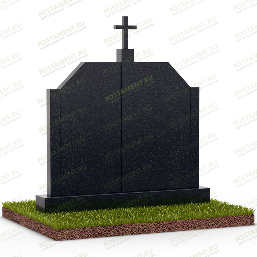 2 памятника со столбом и крестом 