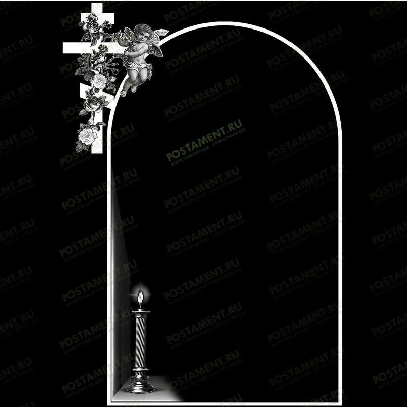 Рамка на памятник гравировка 91257