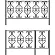 Высокая оградка ритуальная 33014