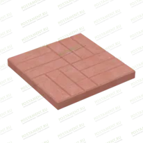 Плитка тротуарная 60102, название 12 кирпичей красная, размер 50×50×5