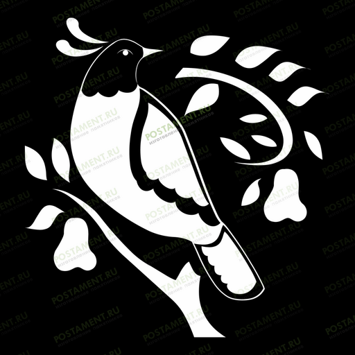 Птица орнамент для оформления памятника 91137