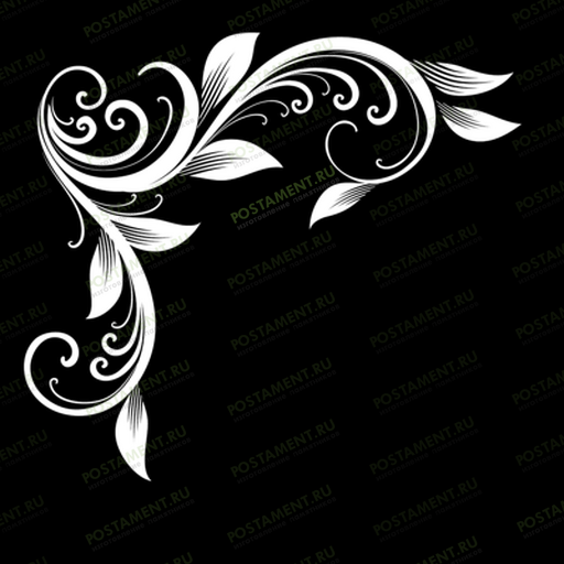 Виньетка-цветок на памятник из гранита 96036