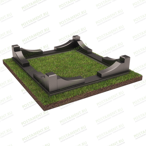 Цоколь на могилу уголками 22118