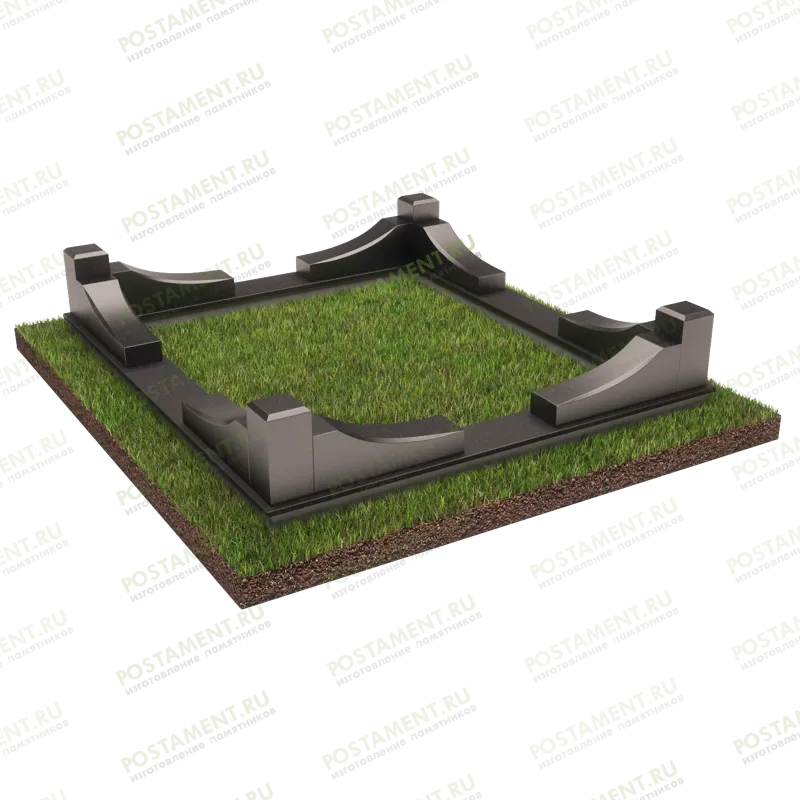 Цоколь на могилу уголками 22118