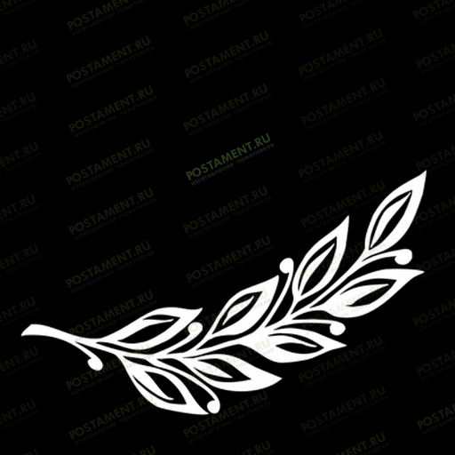 Лавровая ветвь на памятник для гравировки 95003