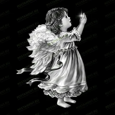 Ангелок с крылышками на памятник