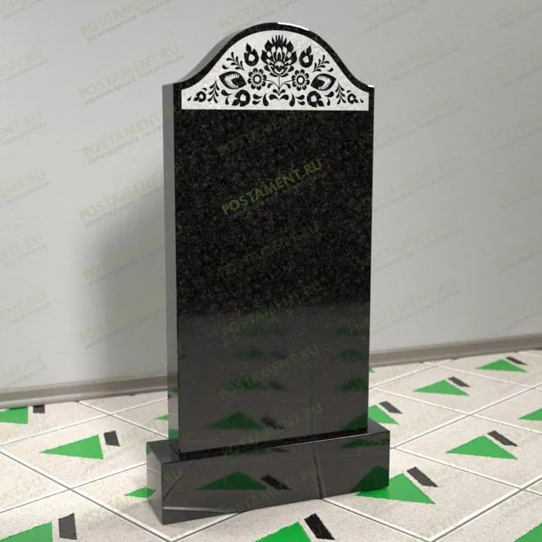 Памятник c цветами-орнаментом 10210