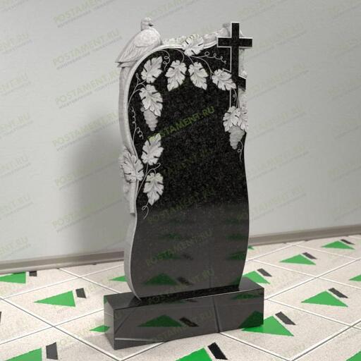 Памятник с голубем и крестом на могилу