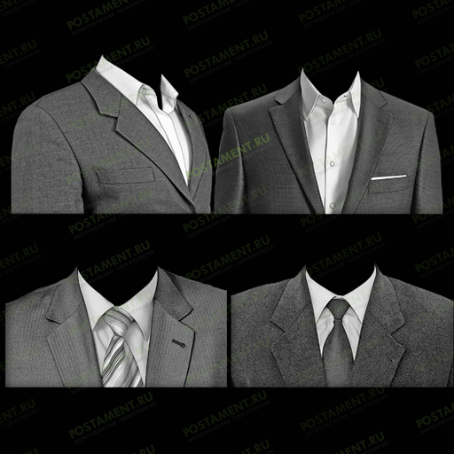 Мужской костюм для ретуши на гранитном памятнике