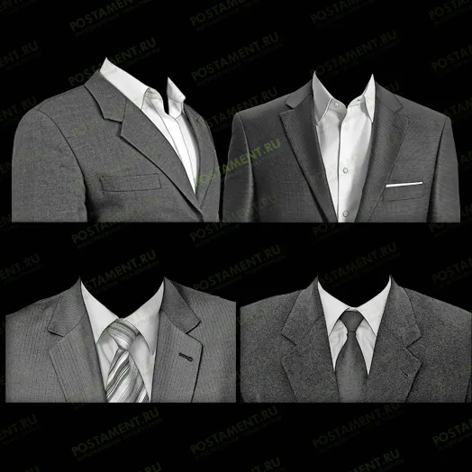 Мужской костюм для ретуши на гранитном памятнике