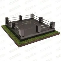 Цоколь с оградой из нержавейки 22174