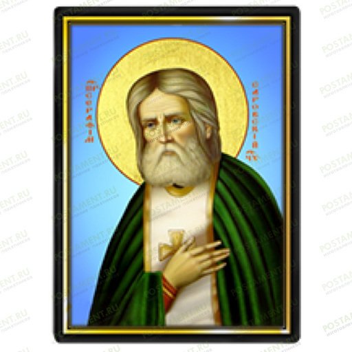 Икона Серафима Саровского на керамике на памятник