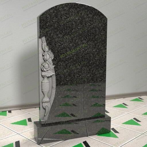 Памятник с вазой и розами 12661