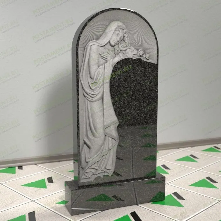 Памятник ангел с розами