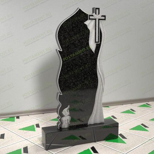 Памятник со свечой и крестом на могилу 12402