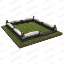 Комбинированный цоколь на могилу 22143