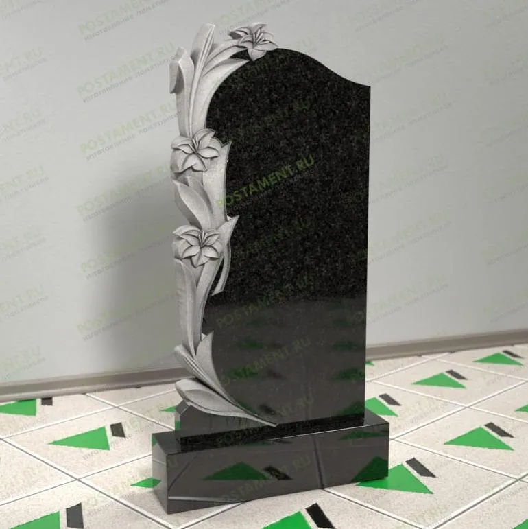Памятник с лилиями 12583