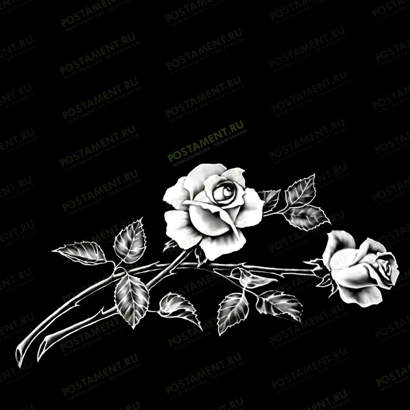 Лазерная гравировка роз 91011