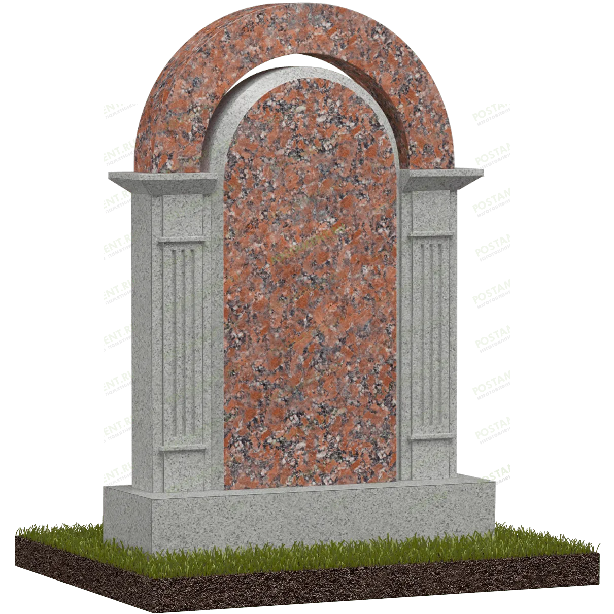 Памятник аркой с пилястрами на могилу