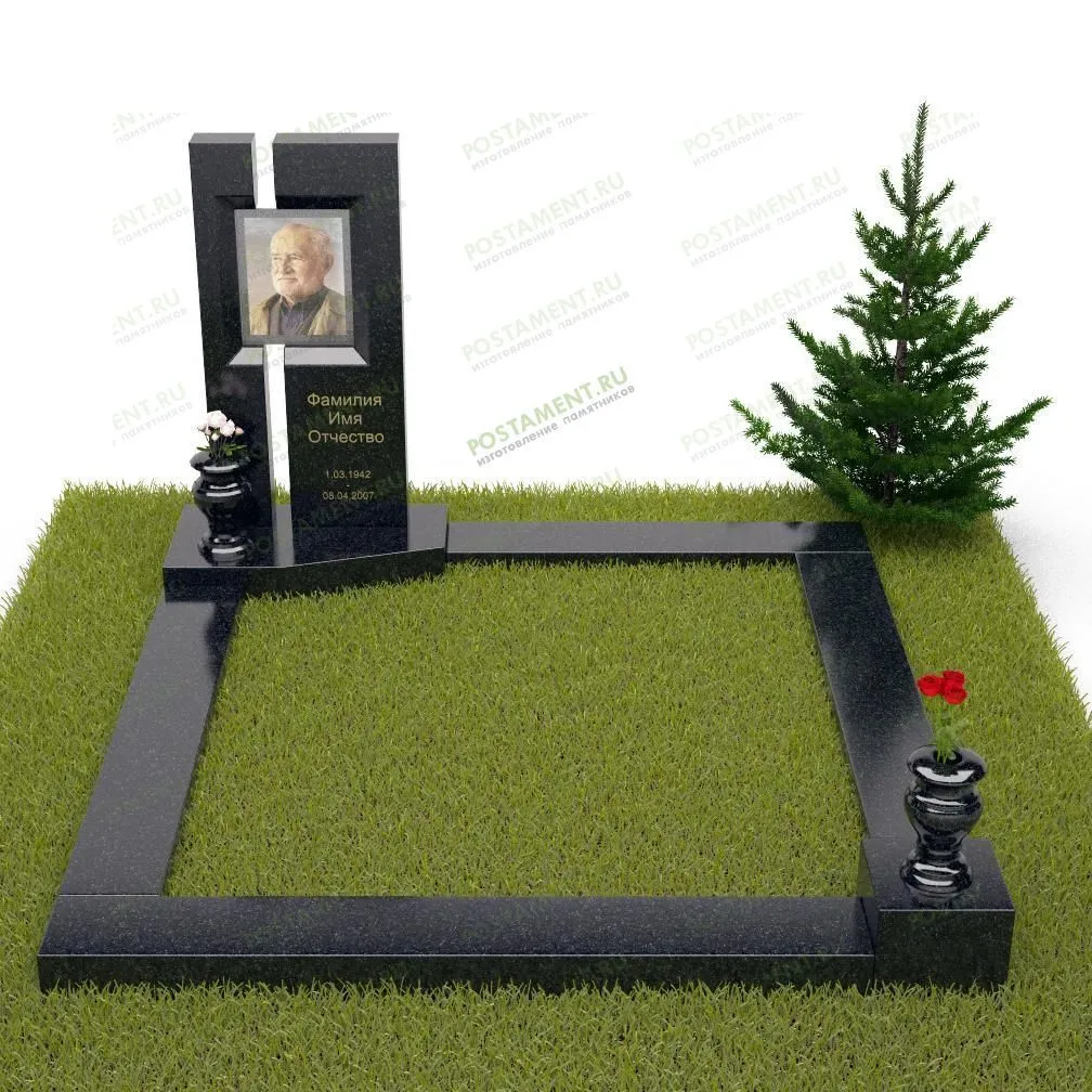 Угловой памятник на могилу 18851