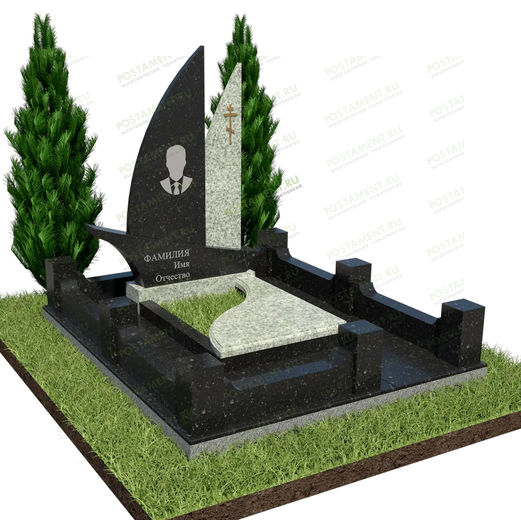 Составной комплекс на могилу парус 18894