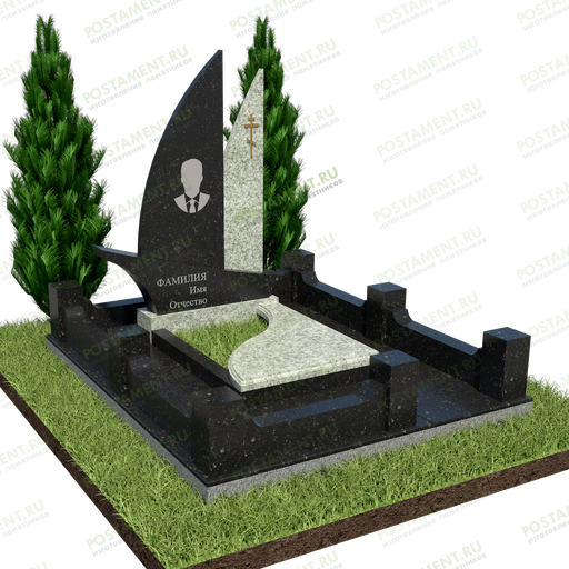 Составной комплекс на могилу парус 18894