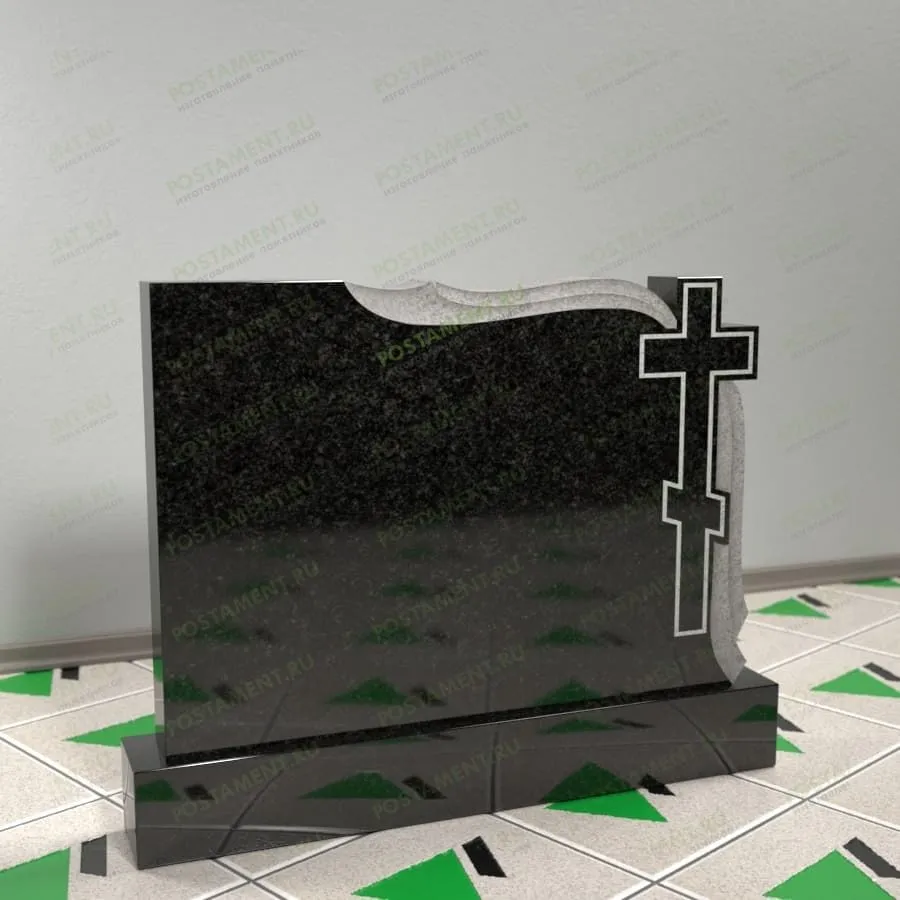 Памятник православный с крестом и драпировкой 15400