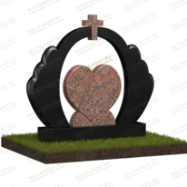 Памятник с сердцем и крыльями № 18543