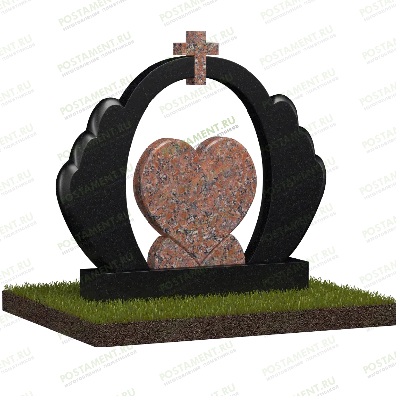 Памятник с сердцем и крыльями № 18543
