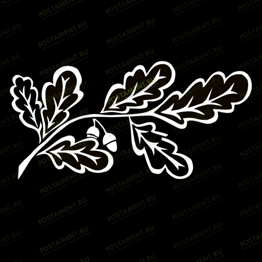 Дубовые листья для оформления памятника дедушке