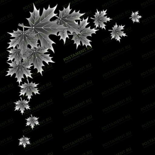 кленовые листья узор для гравировки