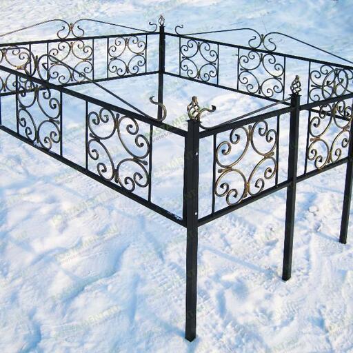 Кованая ограда на кладбище 34014