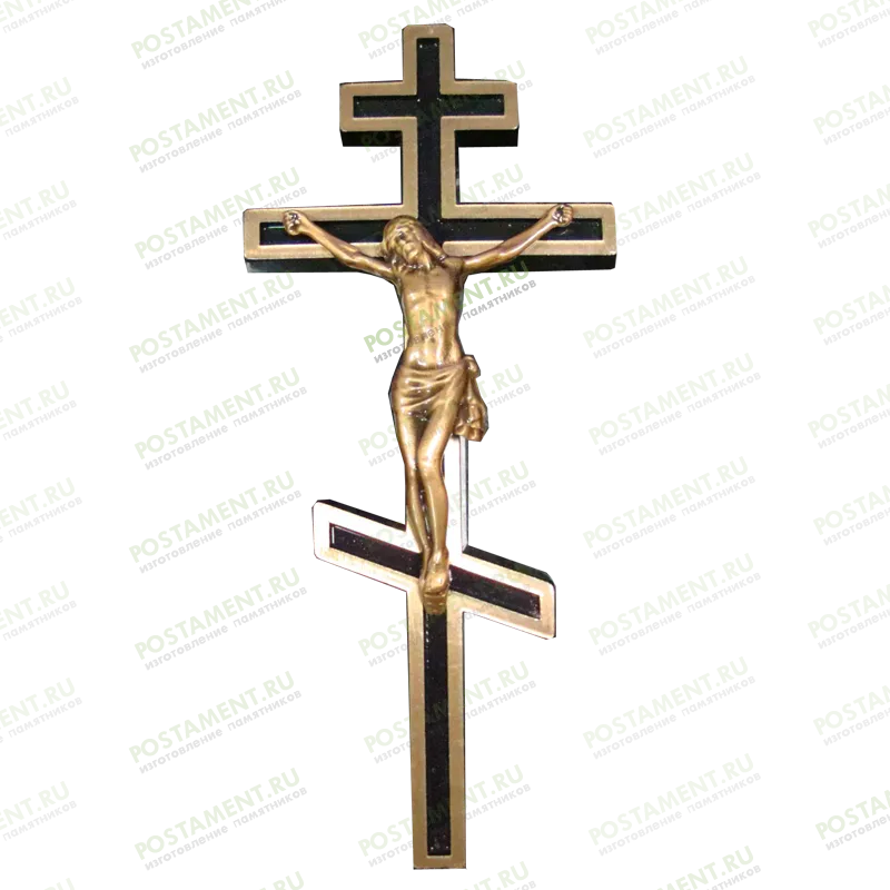 крест из бронзы на памятнике с распятием