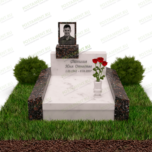 Европейский памятник маленький с фото на подставке 18877