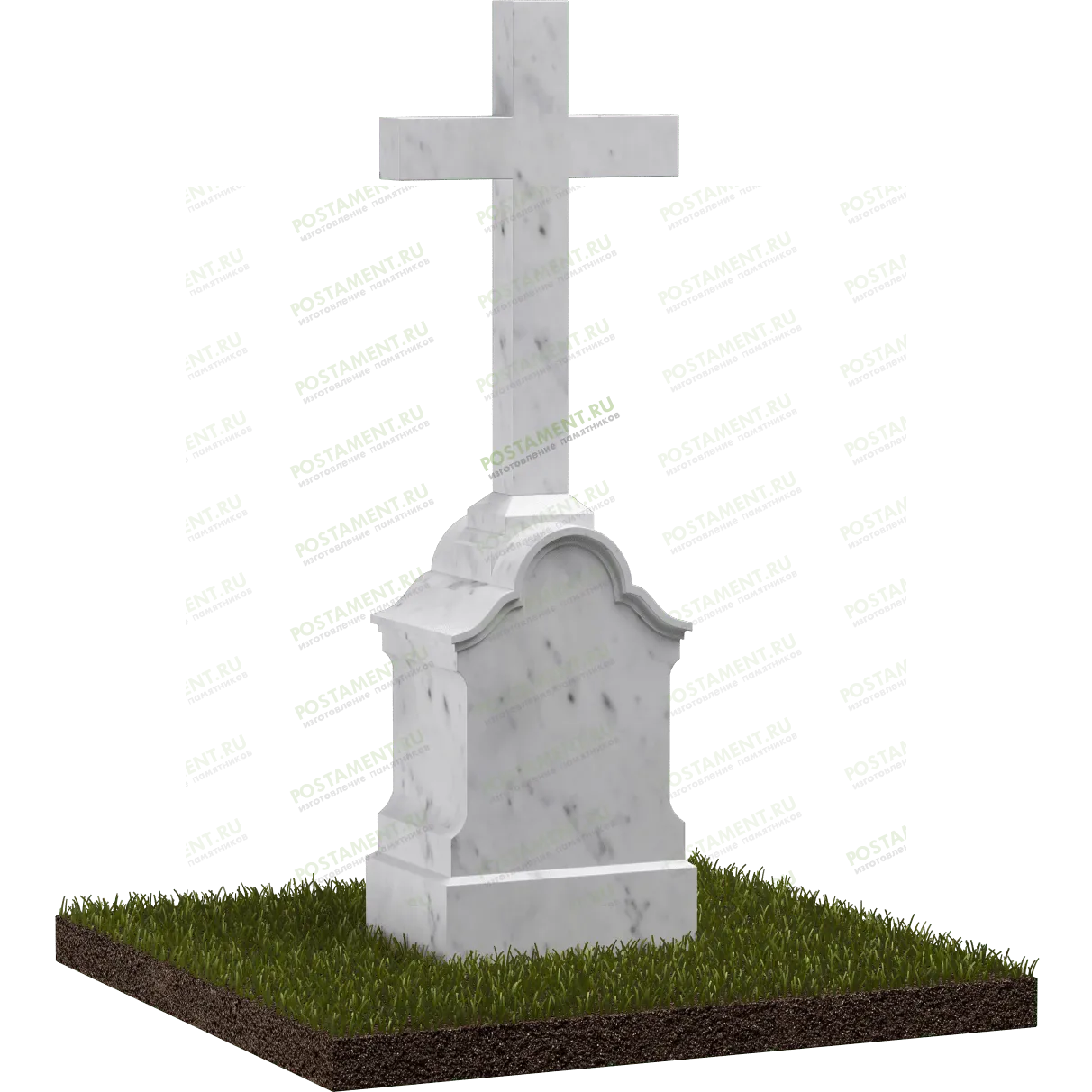 Голгофа на кладбище с крестом
