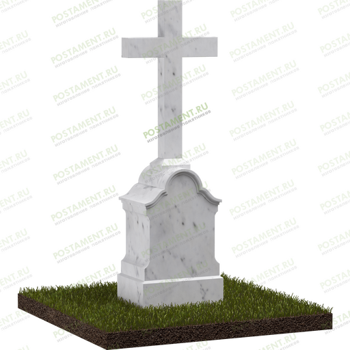 Голгофа на кладбище с крестом