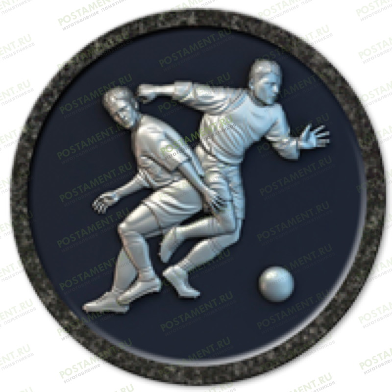 Значок футболиста из фарфора на памятник